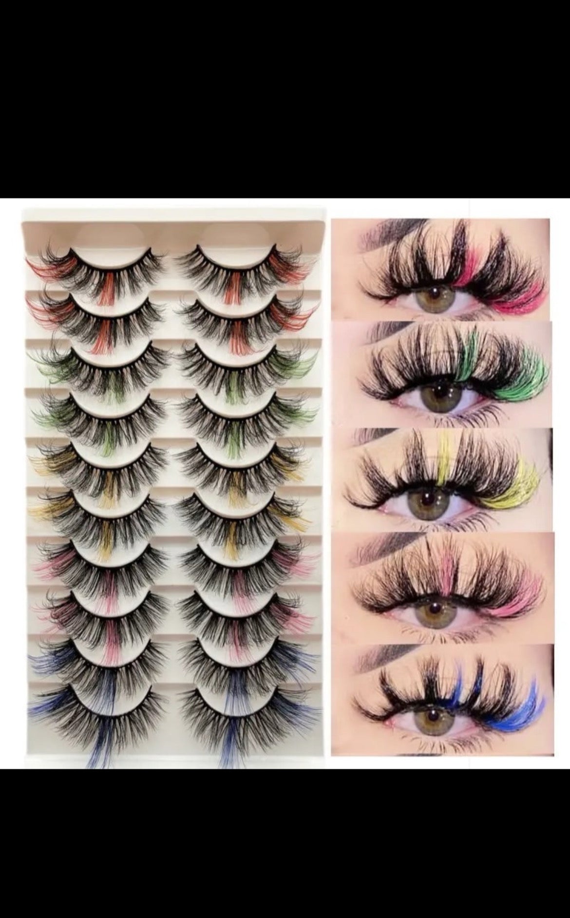 Mink Colored Wispy Eyelashes 10 pairs