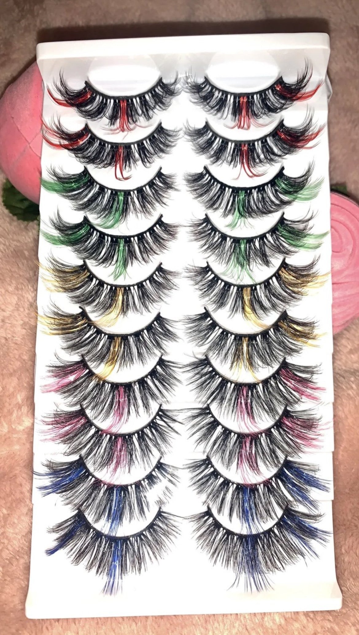 Mink Colored Wispy Eyelashes 10 pairs