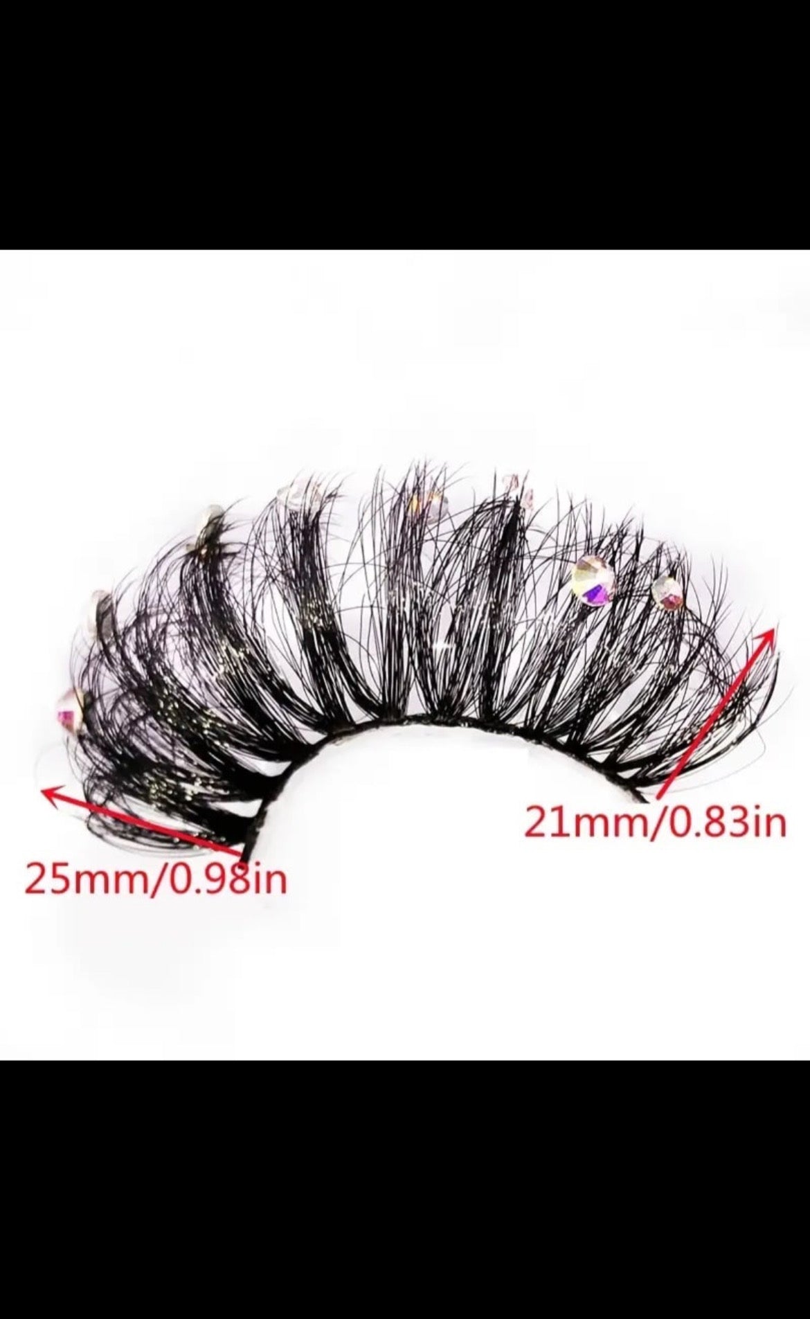 Mink Rhinestone Eyelashes 25mm