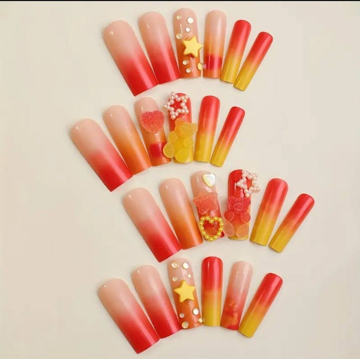 3D Gummi Bear Nails (24pcs)