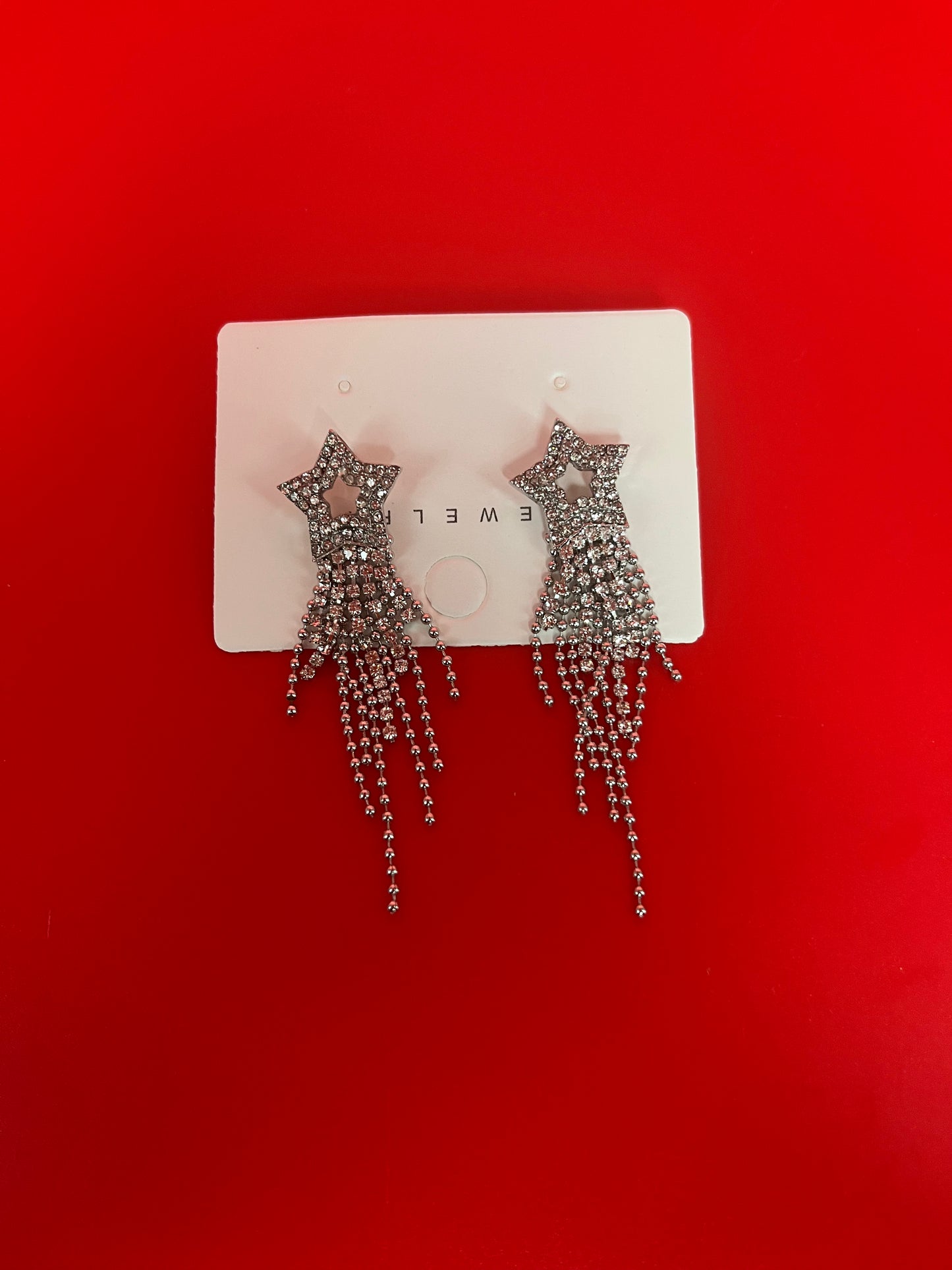 Star Studded Tassel Earrings