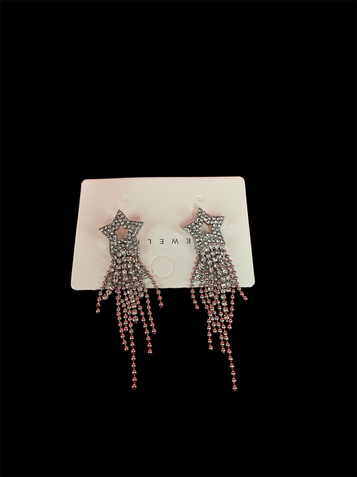 Star Studded Tassel Earrings