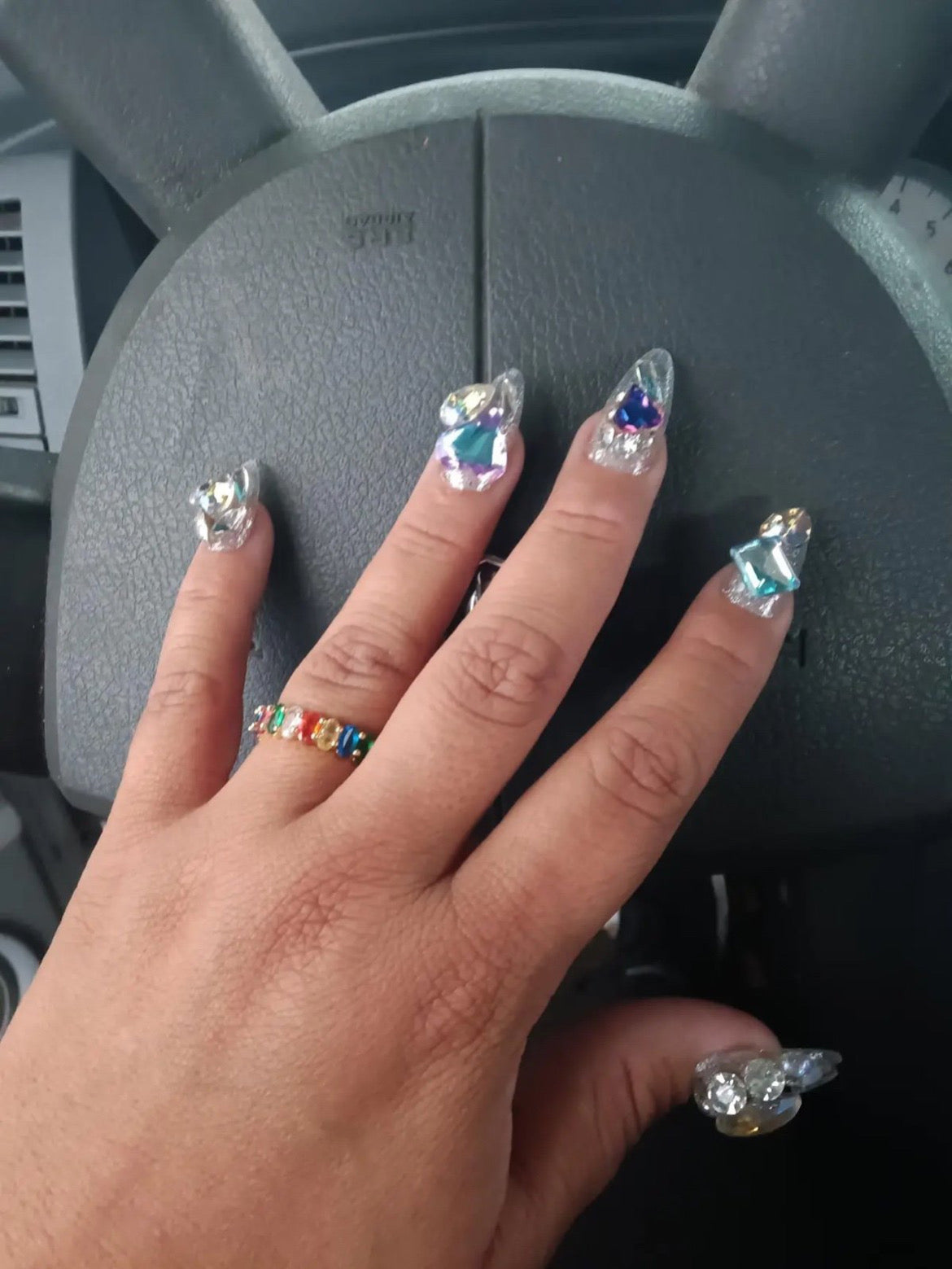 Handmade 3D Heart Nails