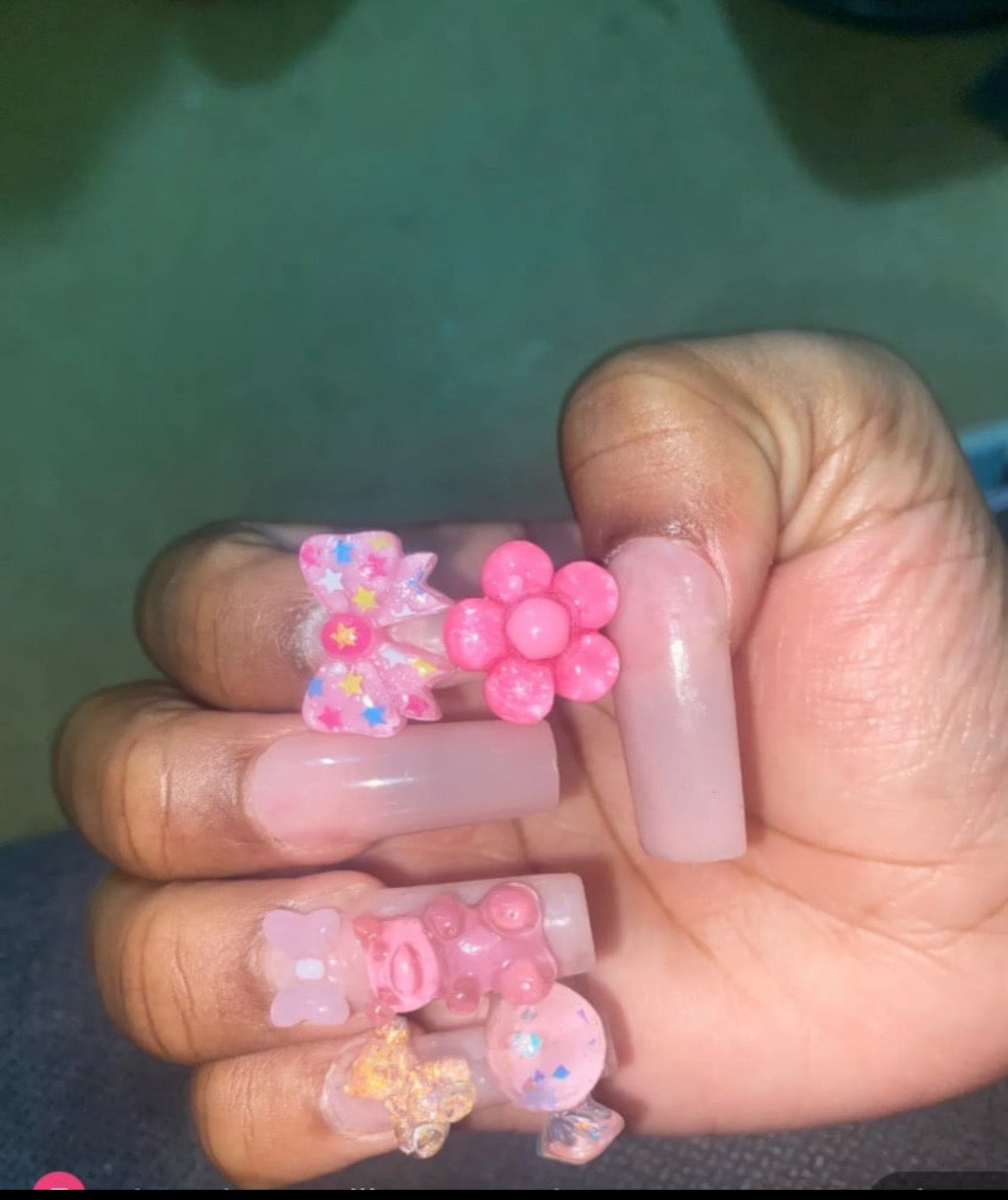 Coffin Style Charm Nails