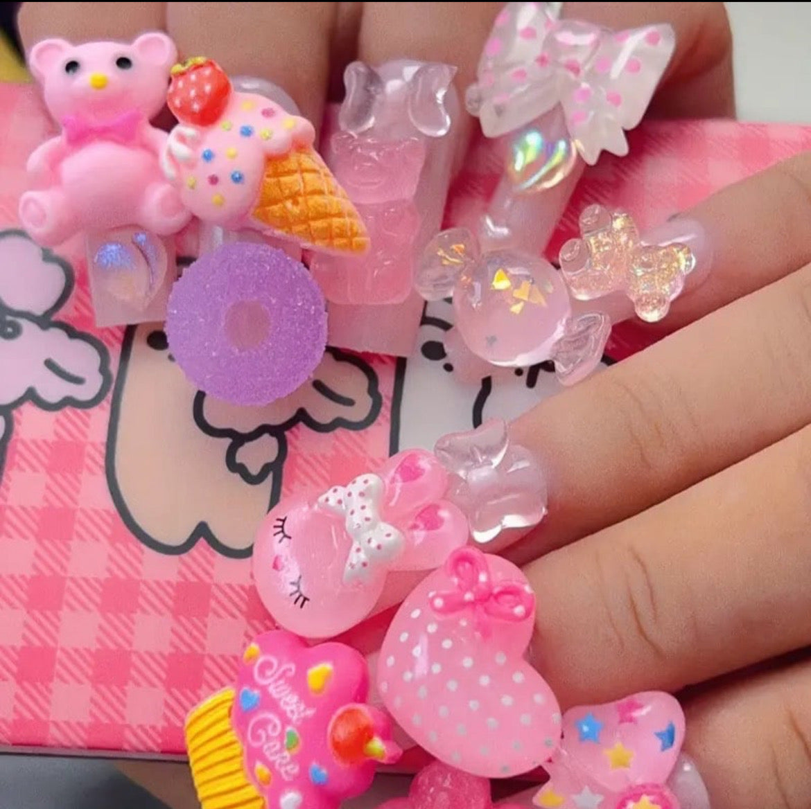 Coffin Style Charm Nails