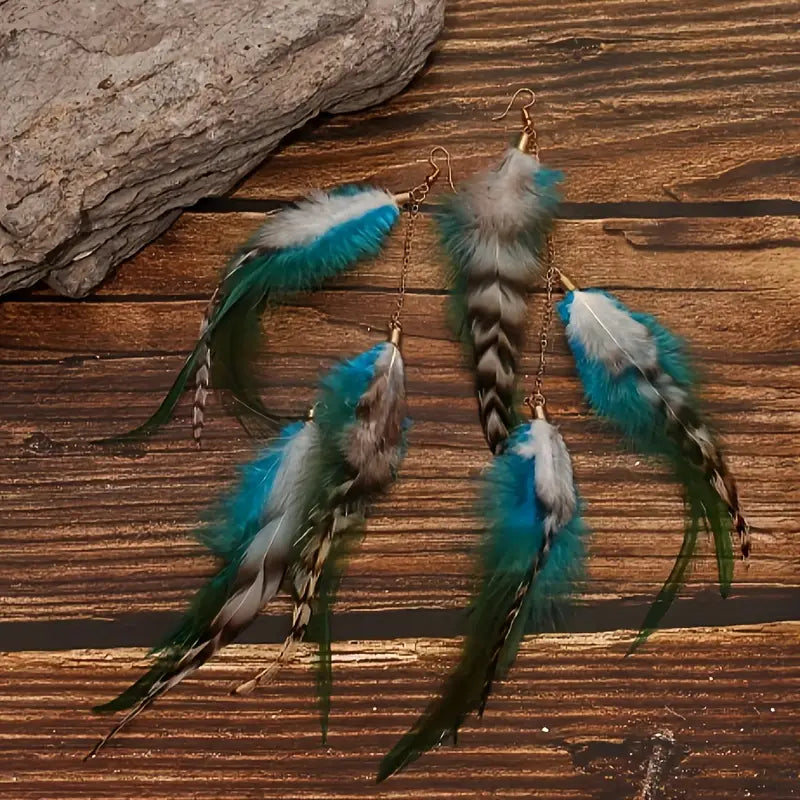 Boho Feather Earrings