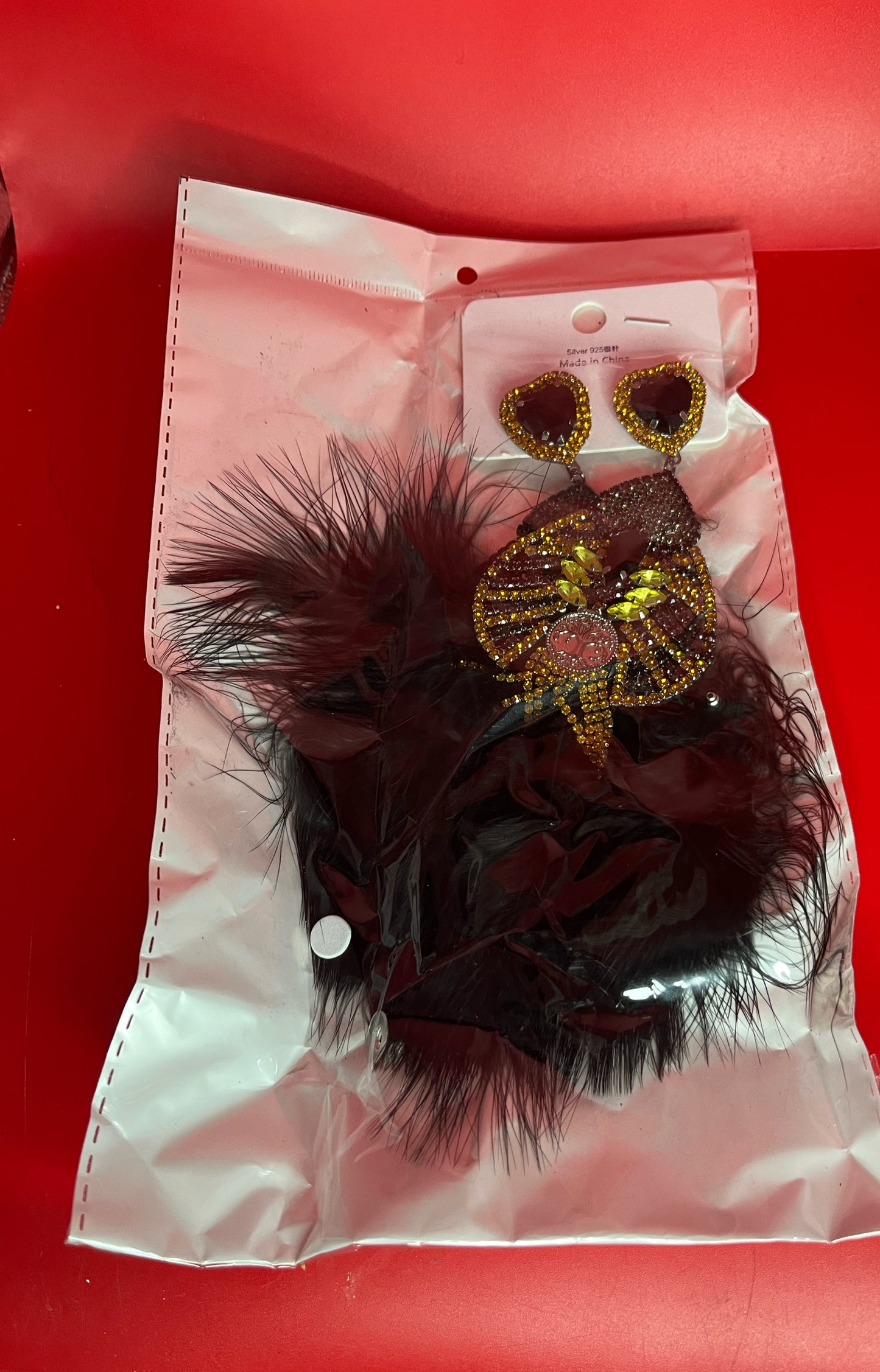 Teardrop Feather Earrings