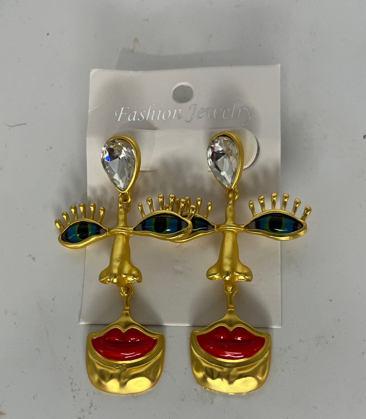 Abstract Face Dangle Earrings