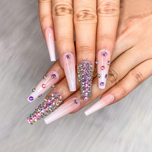 French Nude White Ballerina Nails