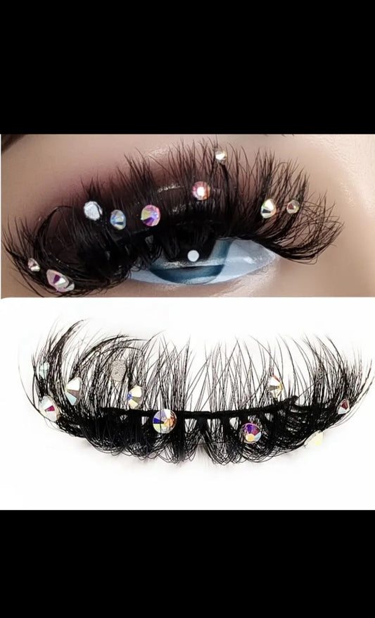 Mink Rhinestone Eyelashes 25mm