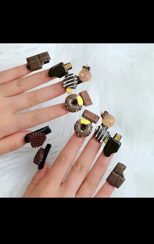 Candy Dessert 3D Press On Nails (24pcs)