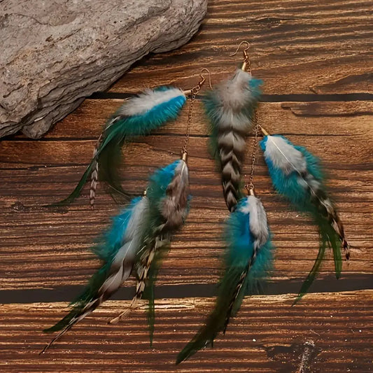 Boho Feather Earrings