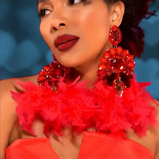 Glam Feather Earrings