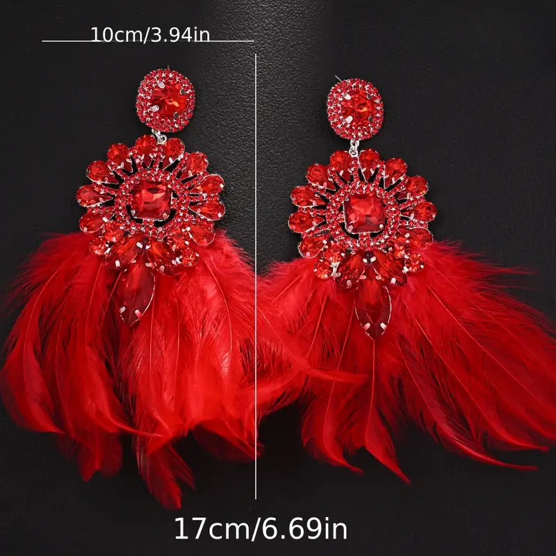 Glam Feather Earrings