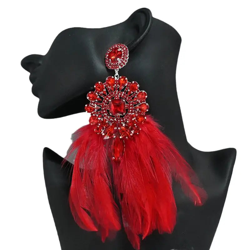 Glam Feather Earrings