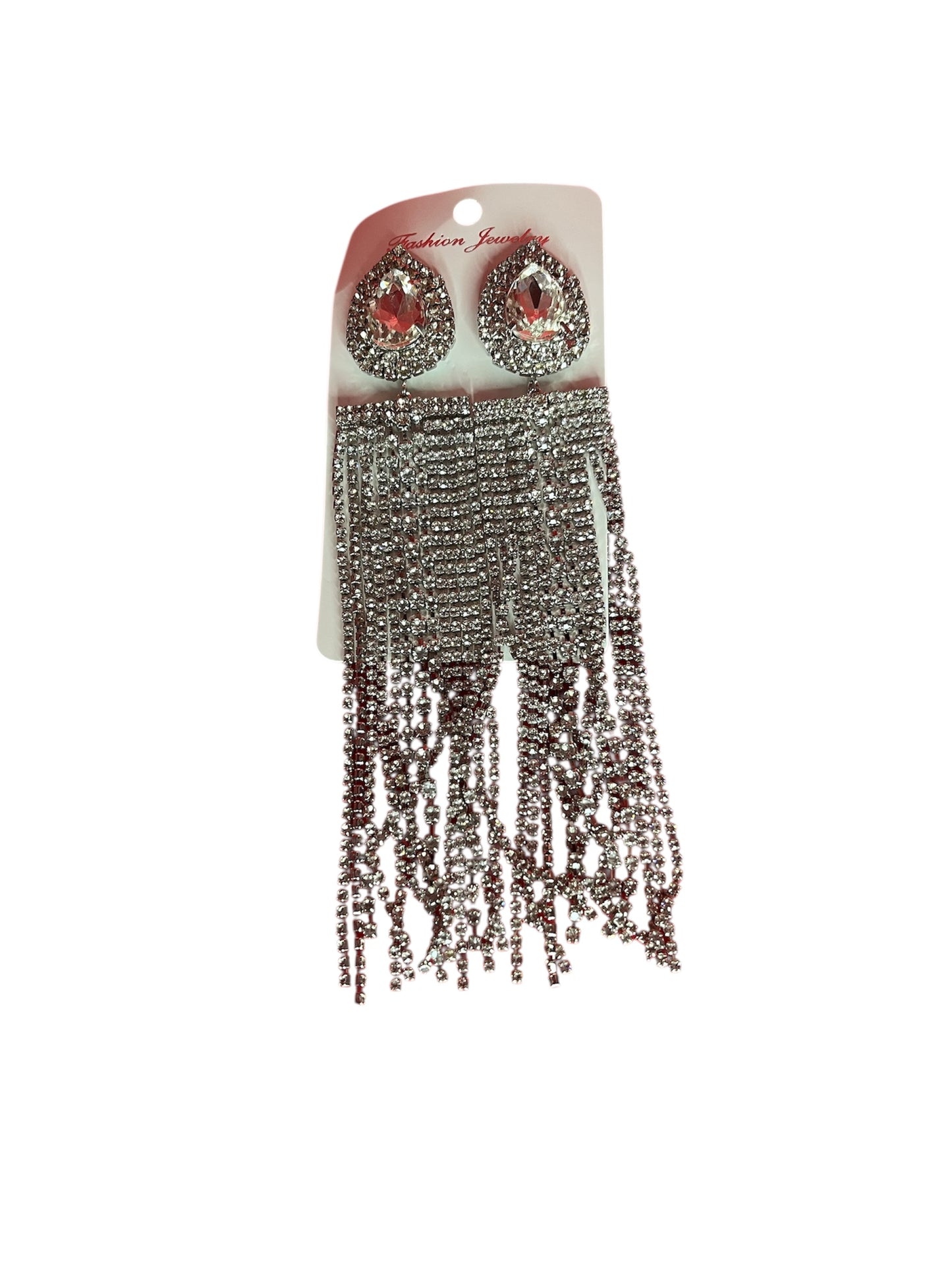 Rhinestone Tassel Earrings