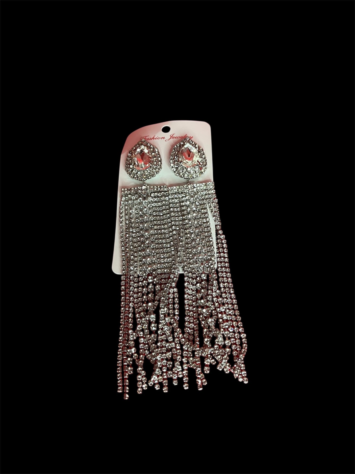 Rhinestone Tassel Earrings