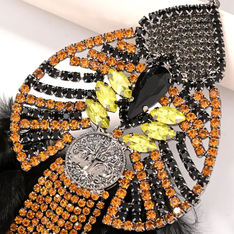 Teardrop Feather Earrings