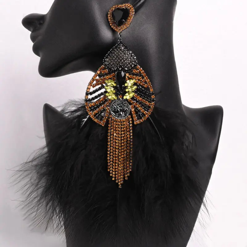 Teardrop Feather Earrings