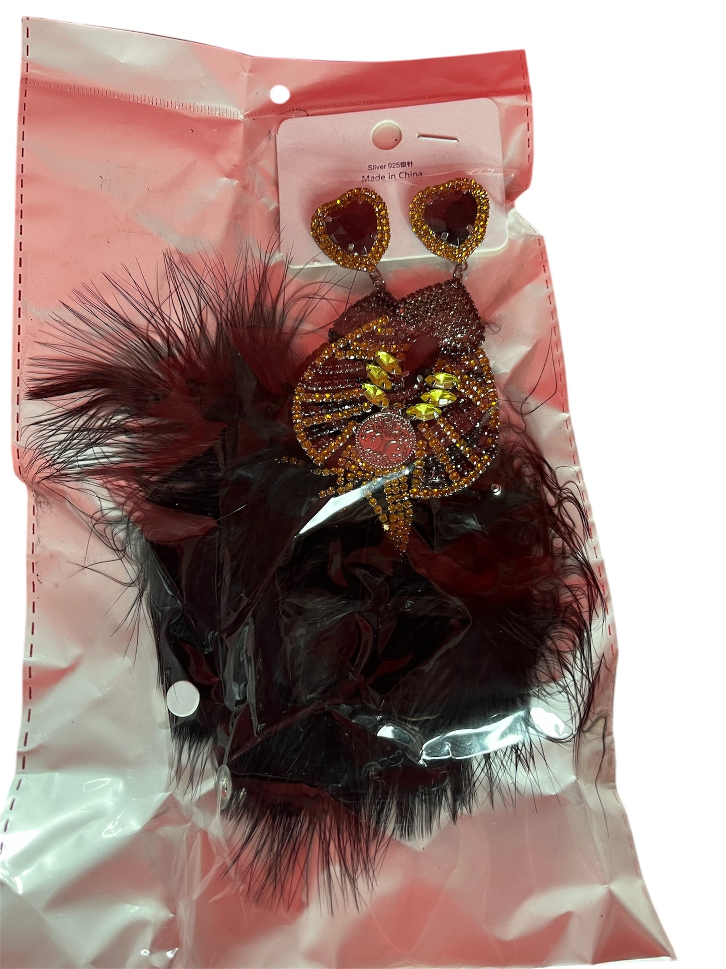 Teardrop Feather Earrings