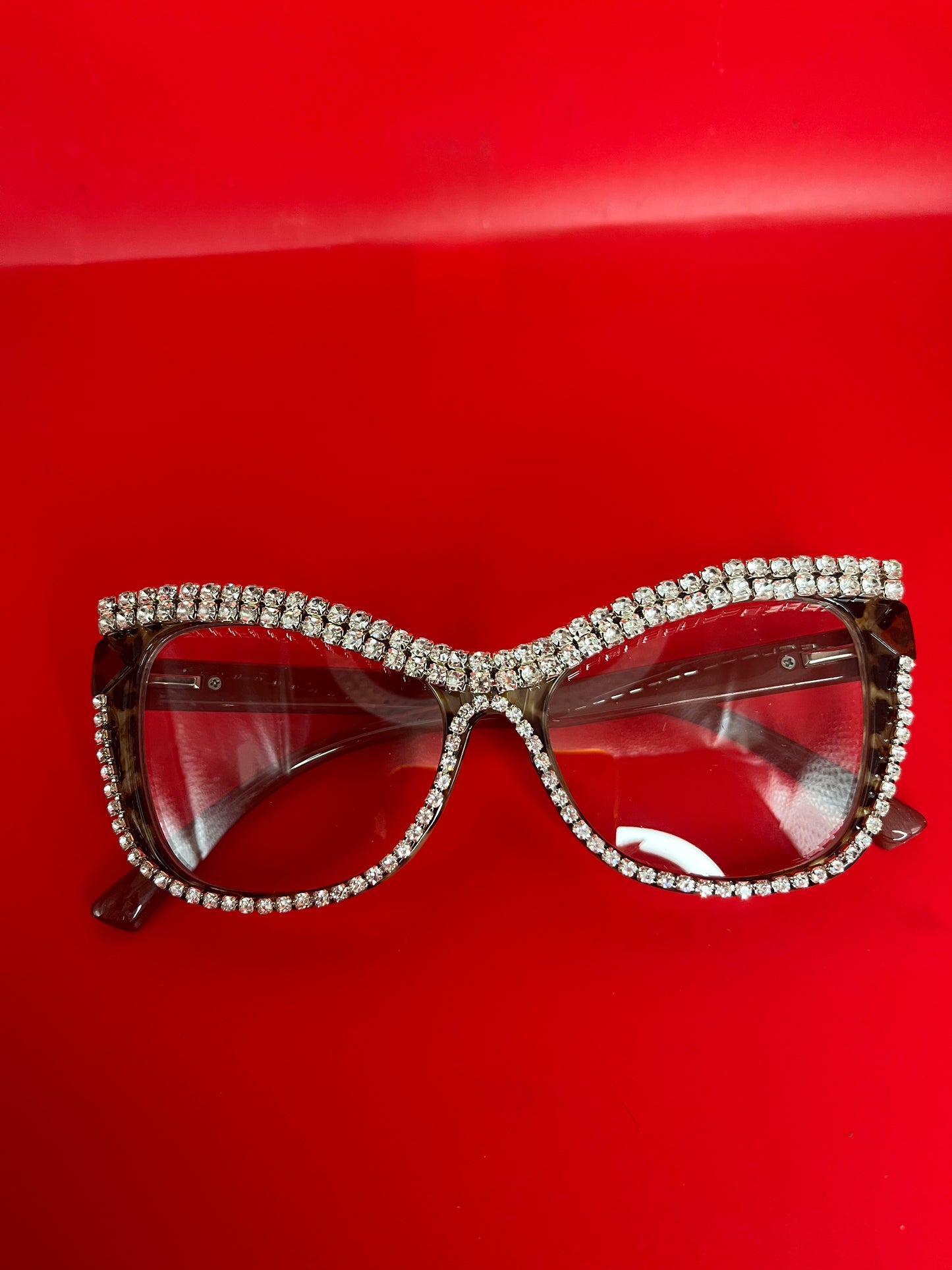 Rhinestone Crystal Clear Glasses