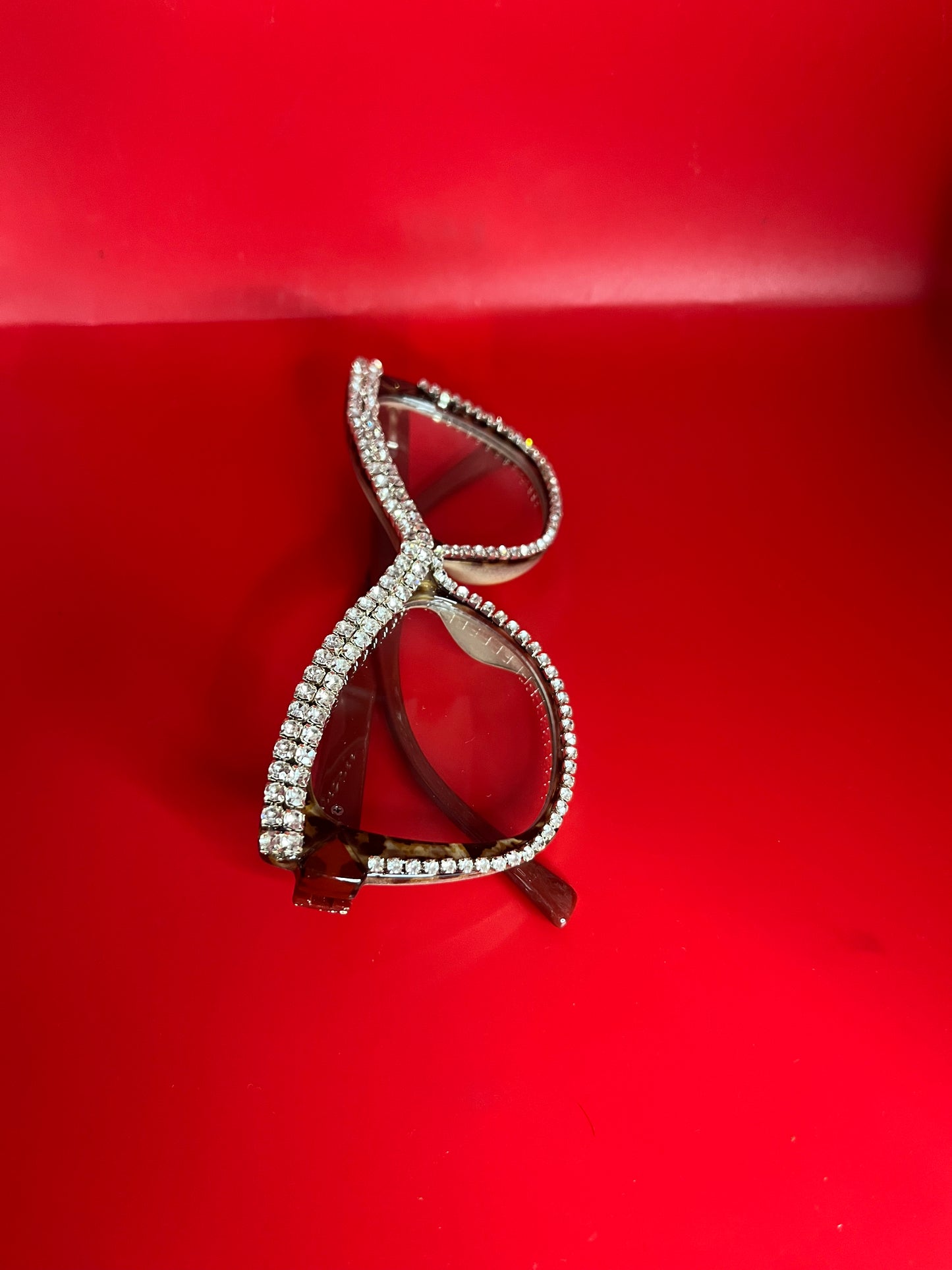 Rhinestone Crystal Clear Glasses