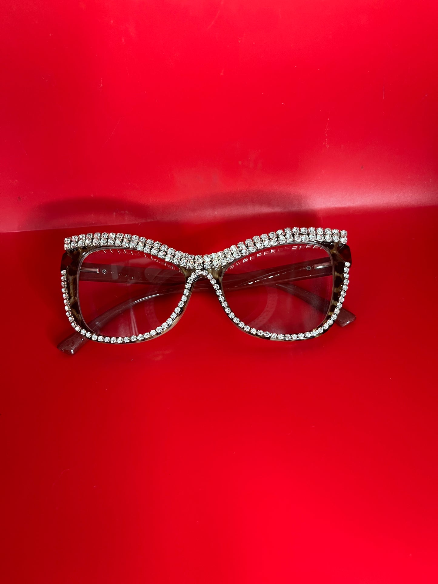 Rhinestone Crystal Clear Glasses