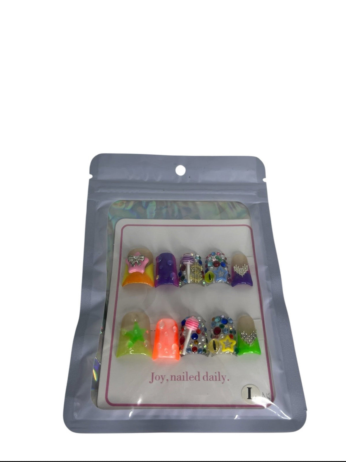 3D Lollipop & Stars Duckbill Nails