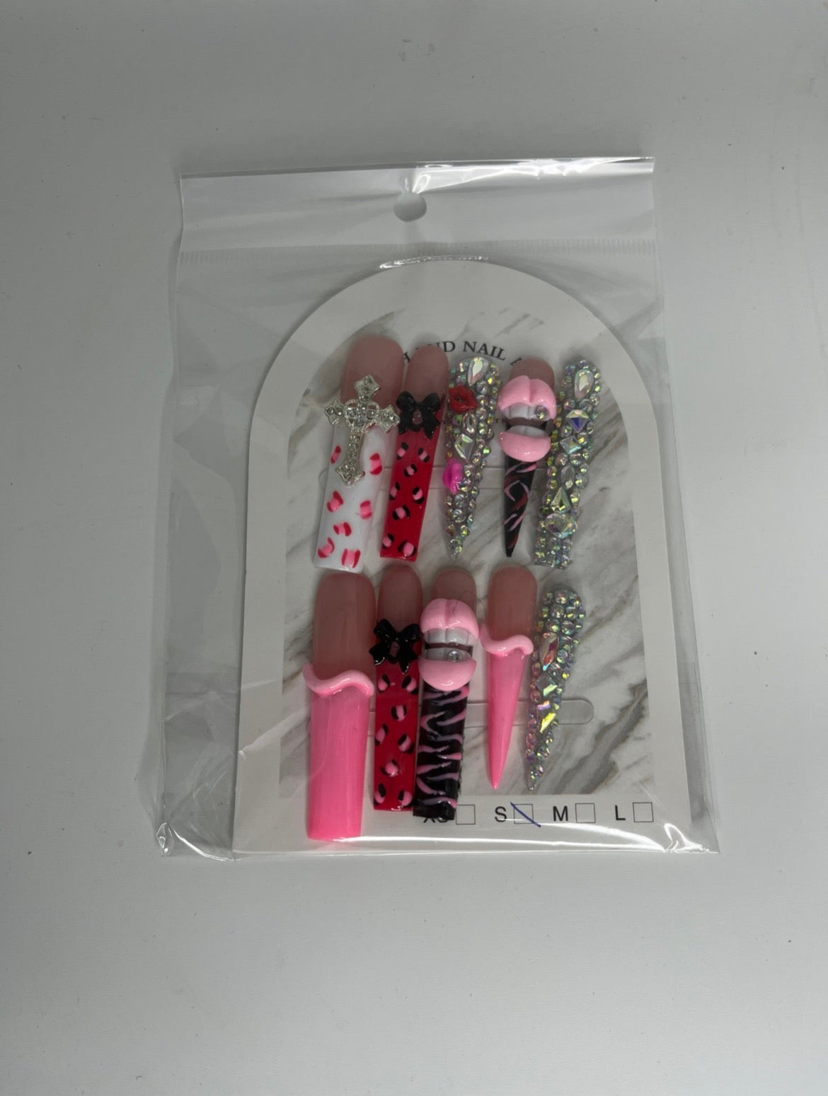 Elaborate 3D Charm Nails