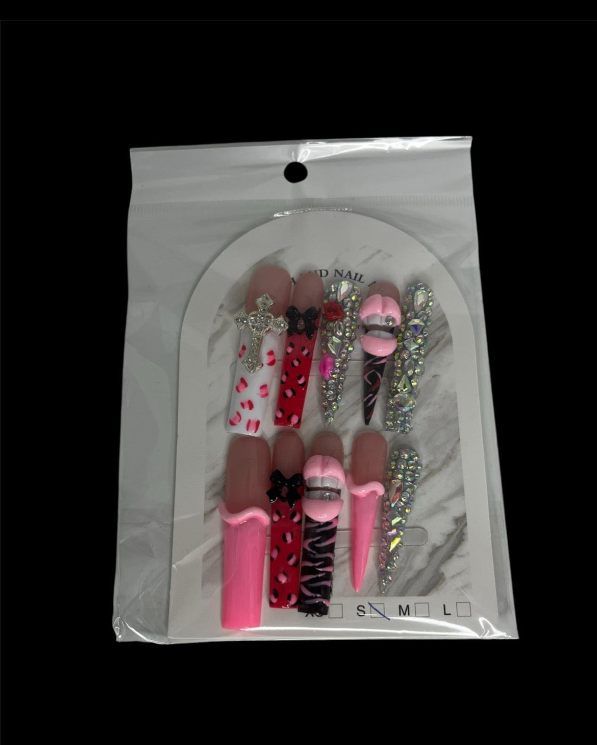 Elaborate 3D Charm Nails