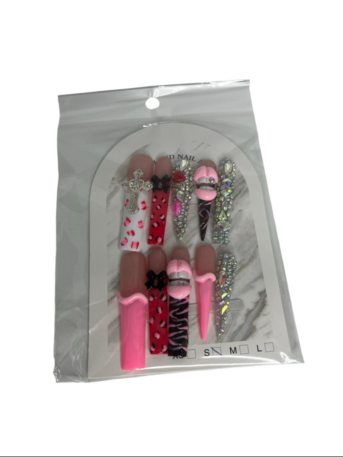 Elaborate 3D Charm Nails
