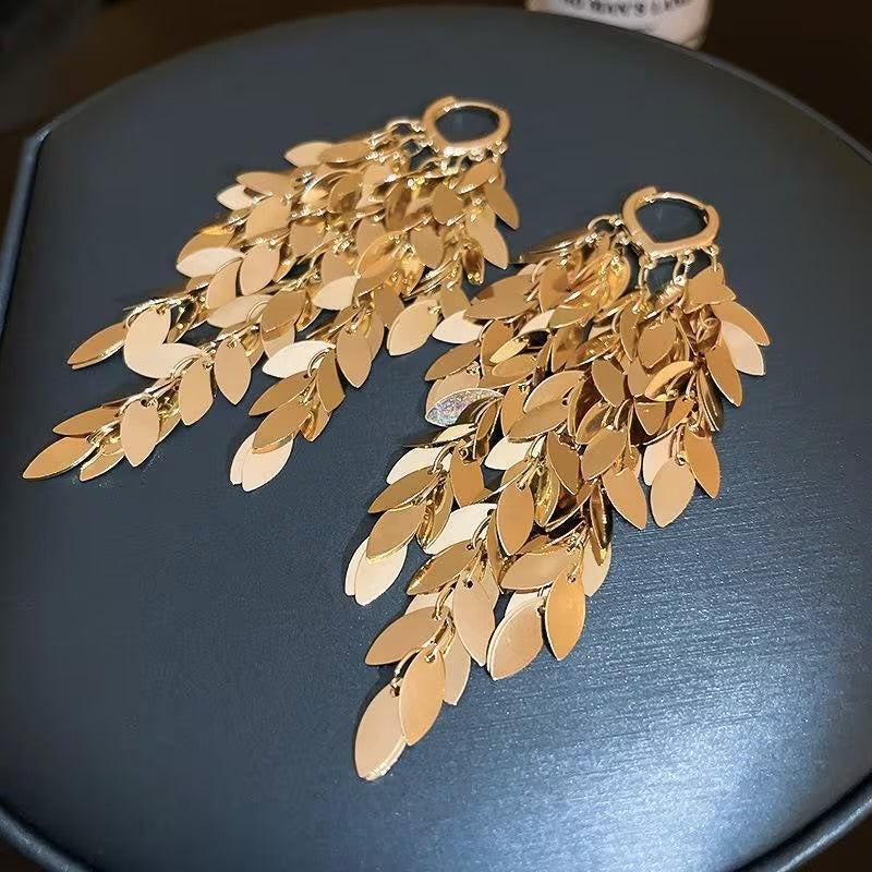 Metal Leaf Earrings