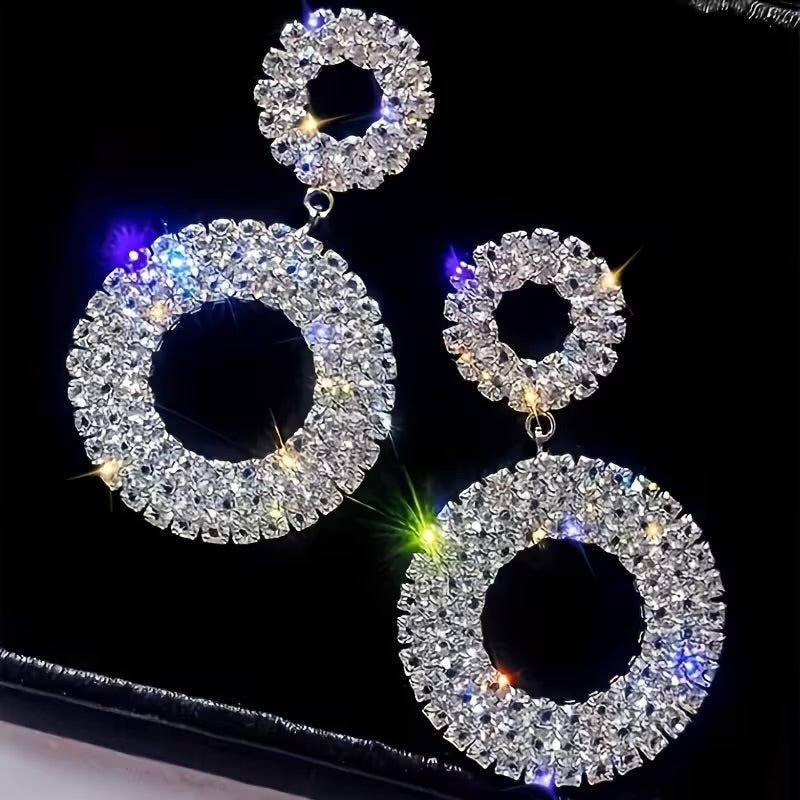 Sparkling Crystal Ring Earrings