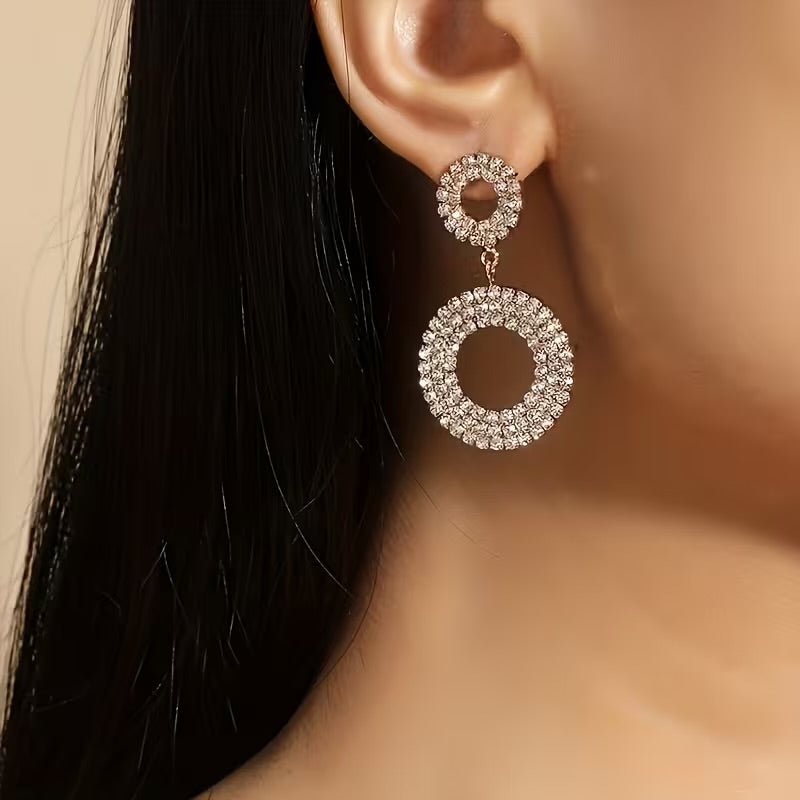Sparkling Crystal Ring Earrings