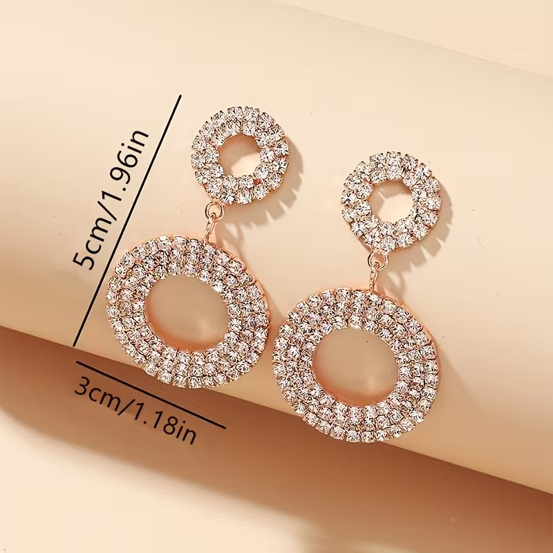 Sparkling Crystal Ring Earrings