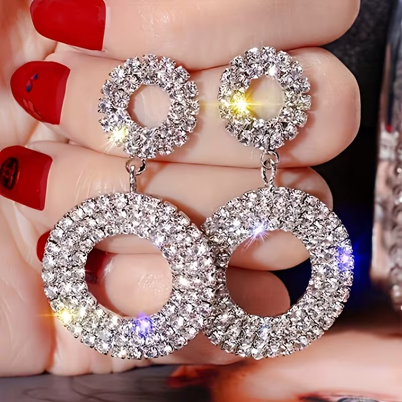 Sparkling Crystal Ring Earrings