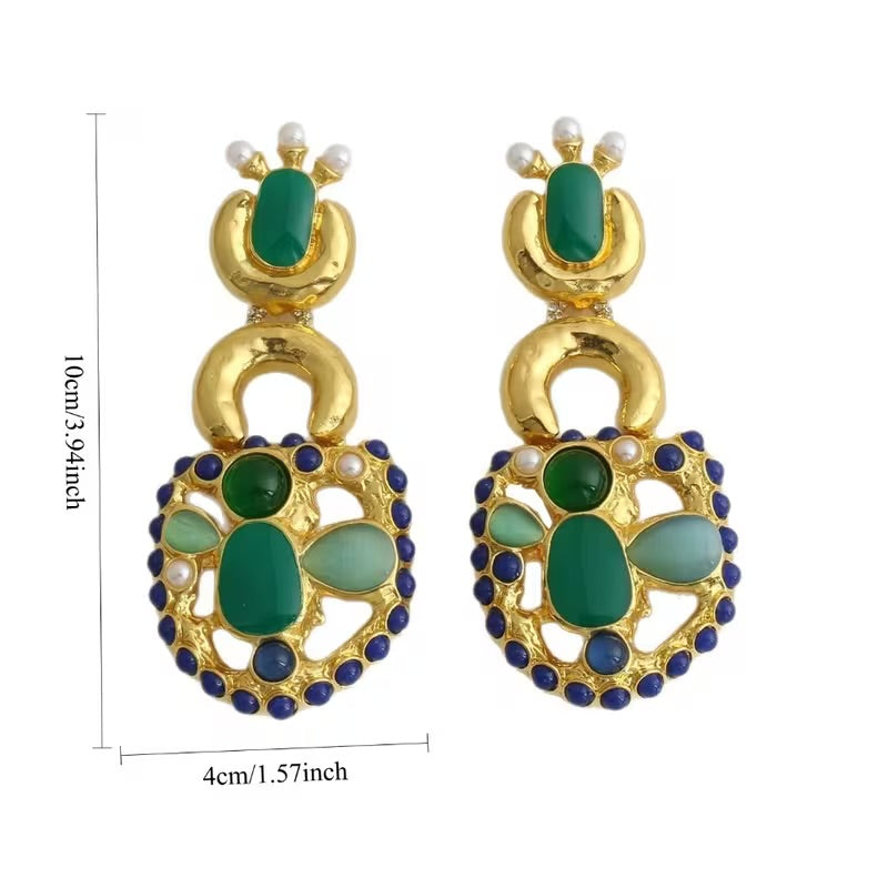 French Style Gemstone Earrings