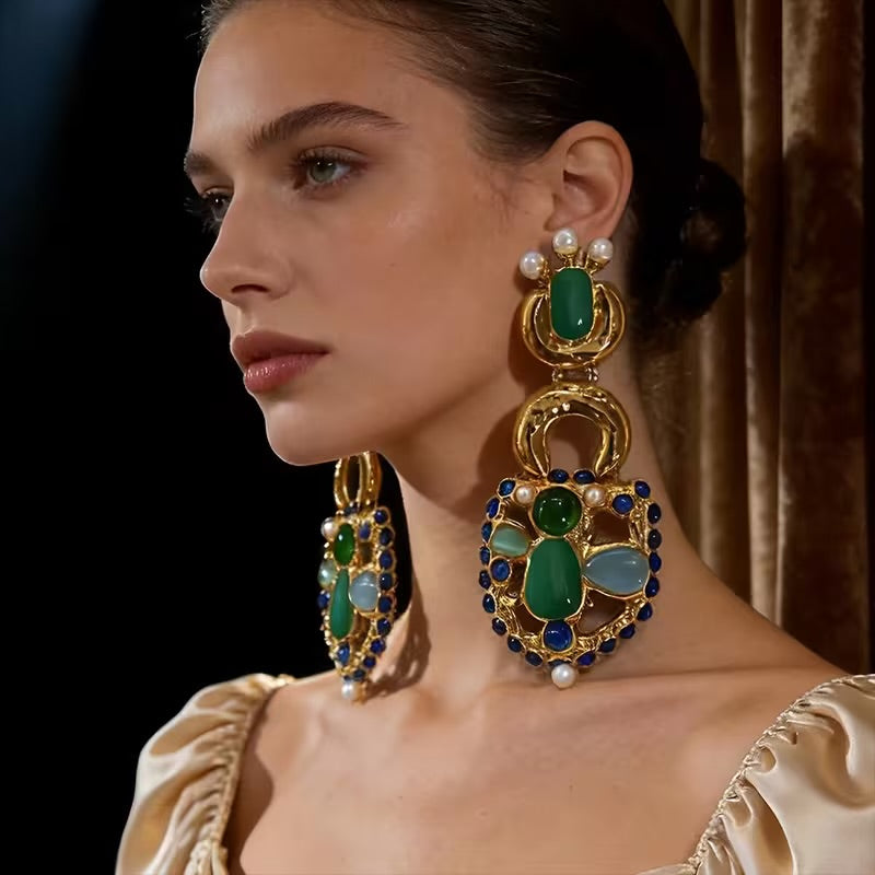 French Style Gemstone Earrings